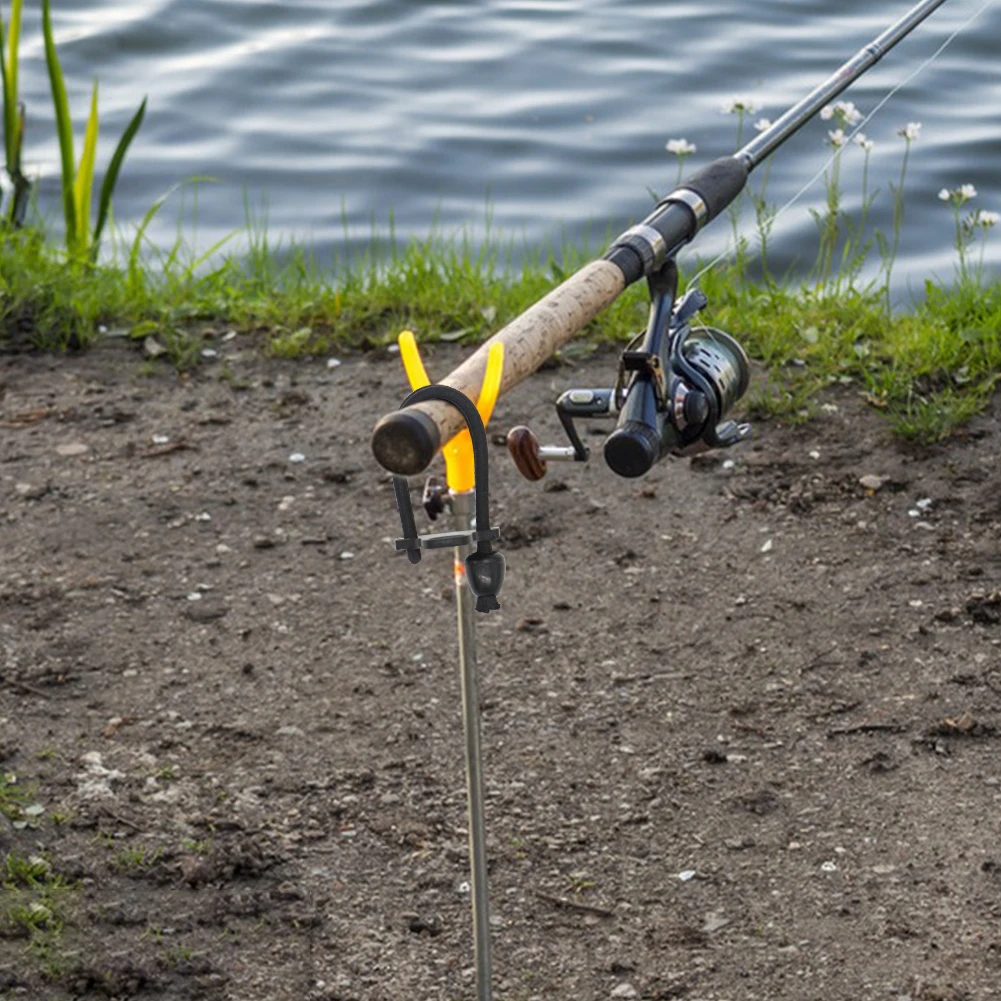 1 قطعة قفل قضيب صيد سمك الشبوط يمنع السقوط قضيب الصيد تحديد حزام ملحقات صيد سمك الشبوط