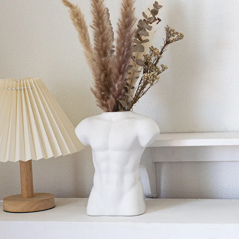 Nordic Fierce Men Like Vase Decoration Home Ceramic Vase Ceramic Ornaments Dried Flower Accessories