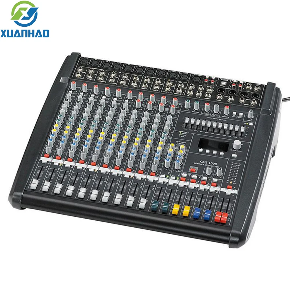 CMS1000 10-Channel DSP Ultra Compact Metal Mixer With XLR/TRS Inputs 48V Zero Latency Monitoring For Travel Musicians Small Gigs