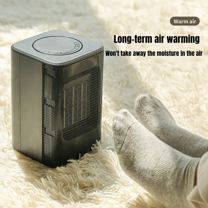 Mini Heater Portable Electric Heaters 1000W Automatic Shaking Head Space Air Warmer Indoor Warming Fan