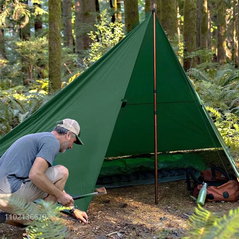 19 معلق: مظلة خضراء نقية، خضراء زيتونية، خضراء مقاومة للماء، مناسبة للتركيب والتخييم في الهواء الطلق متعدد الوظائف و #3