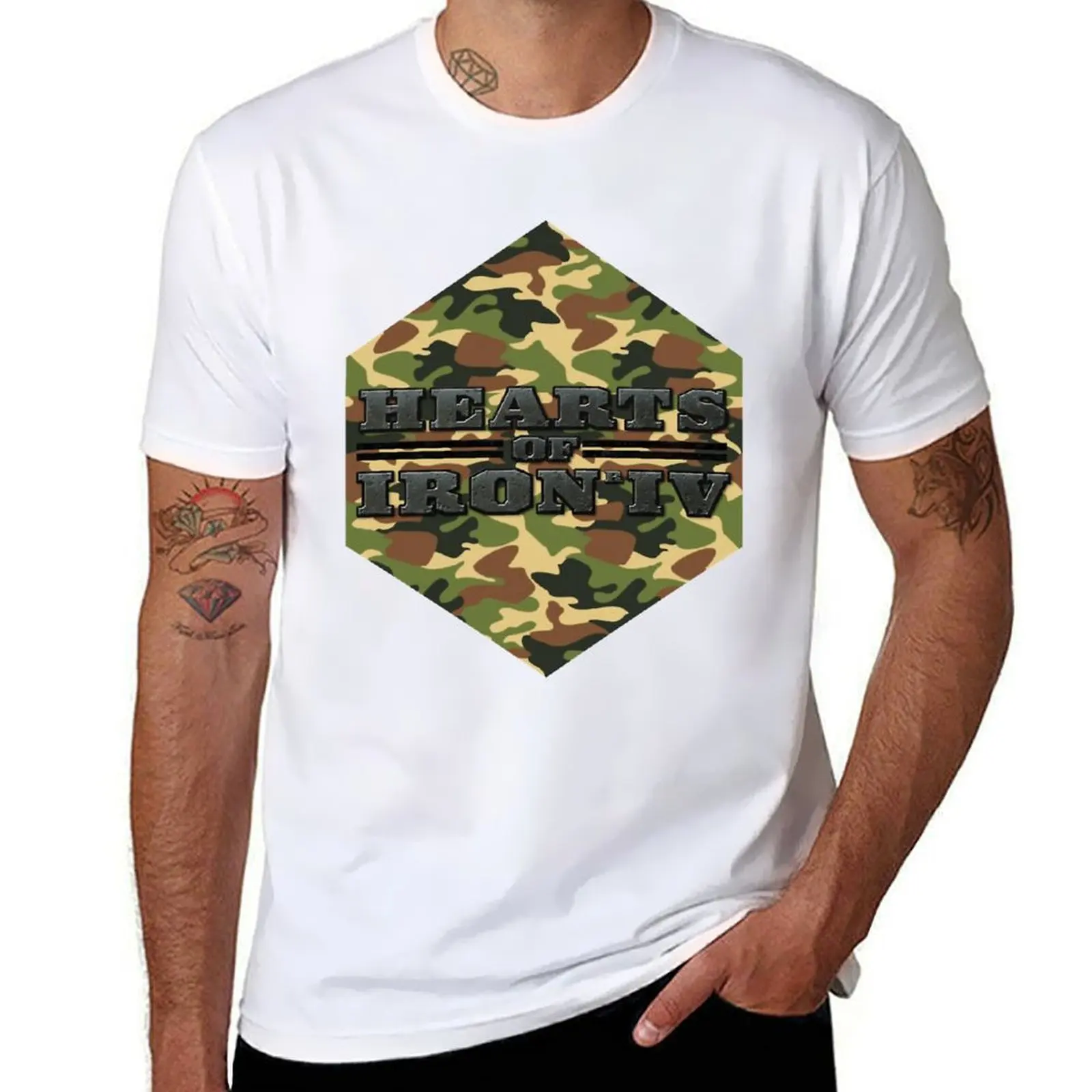 

HEARTS OF IRON T-Shirt t shirts for man pack cotton t shirts with prints t shirt for man T-Shirt