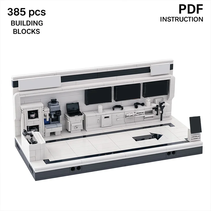 크리 에이 티브 DIY 조립 컬렉션 장난감 Gfit MOC 벽돌 모델 APX GP 피트 하우스 쇼 기본 모니터링 스테이션 빌딩 블록