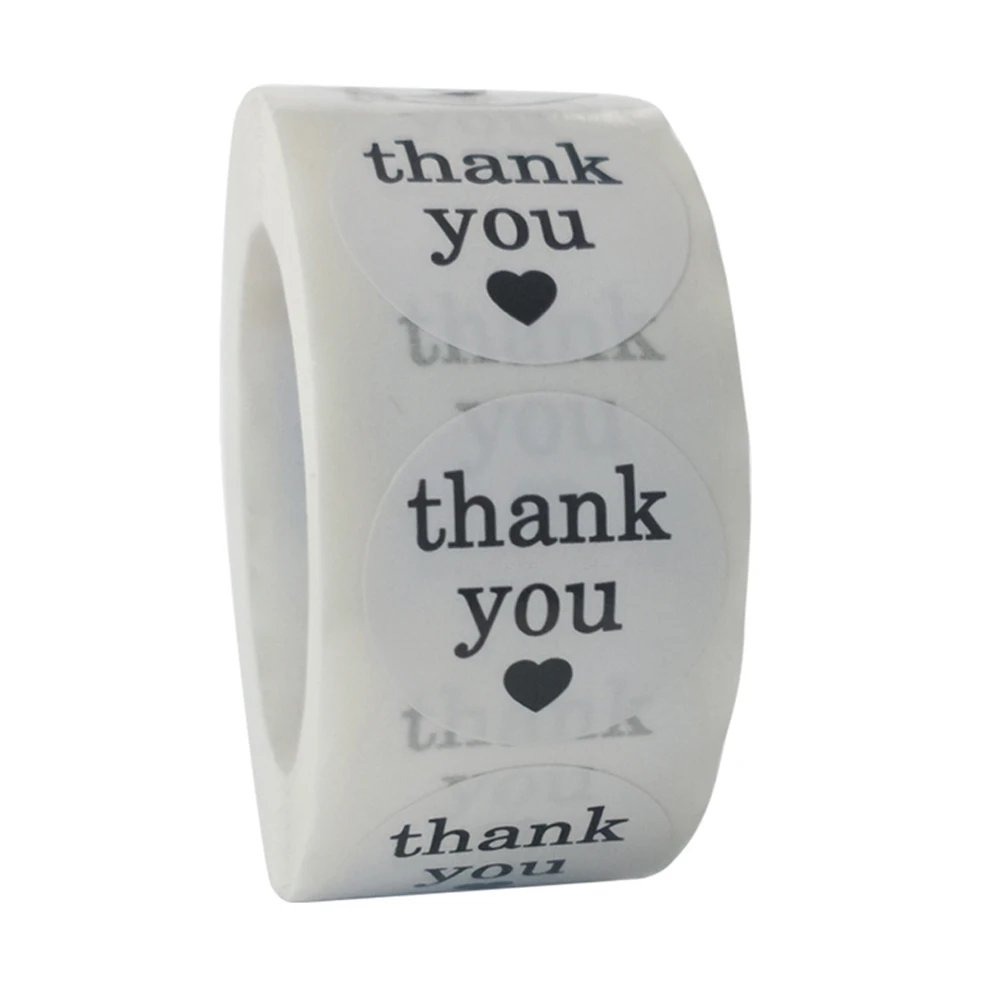 50-500pcs New Thank You Supporting My Business Stickers Seal Labels Turning One Favors Envelope Supplies Stationery Stickers