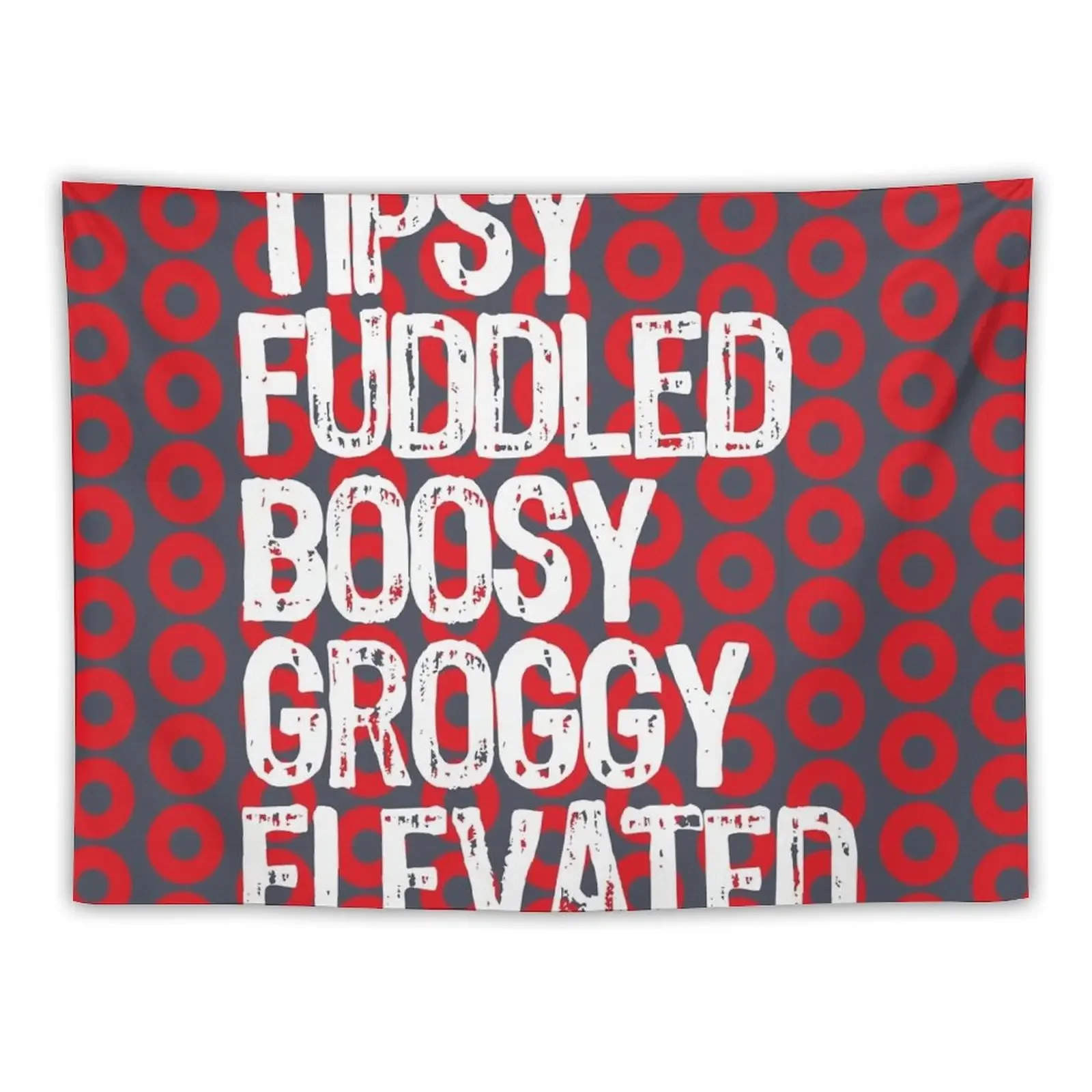 Phish Tipsy Fuddled Boosy Groggy Elevated in White Tapestry Nordic Home Decor Wall Hanging Wall Aesthetic Decoration Tapestry