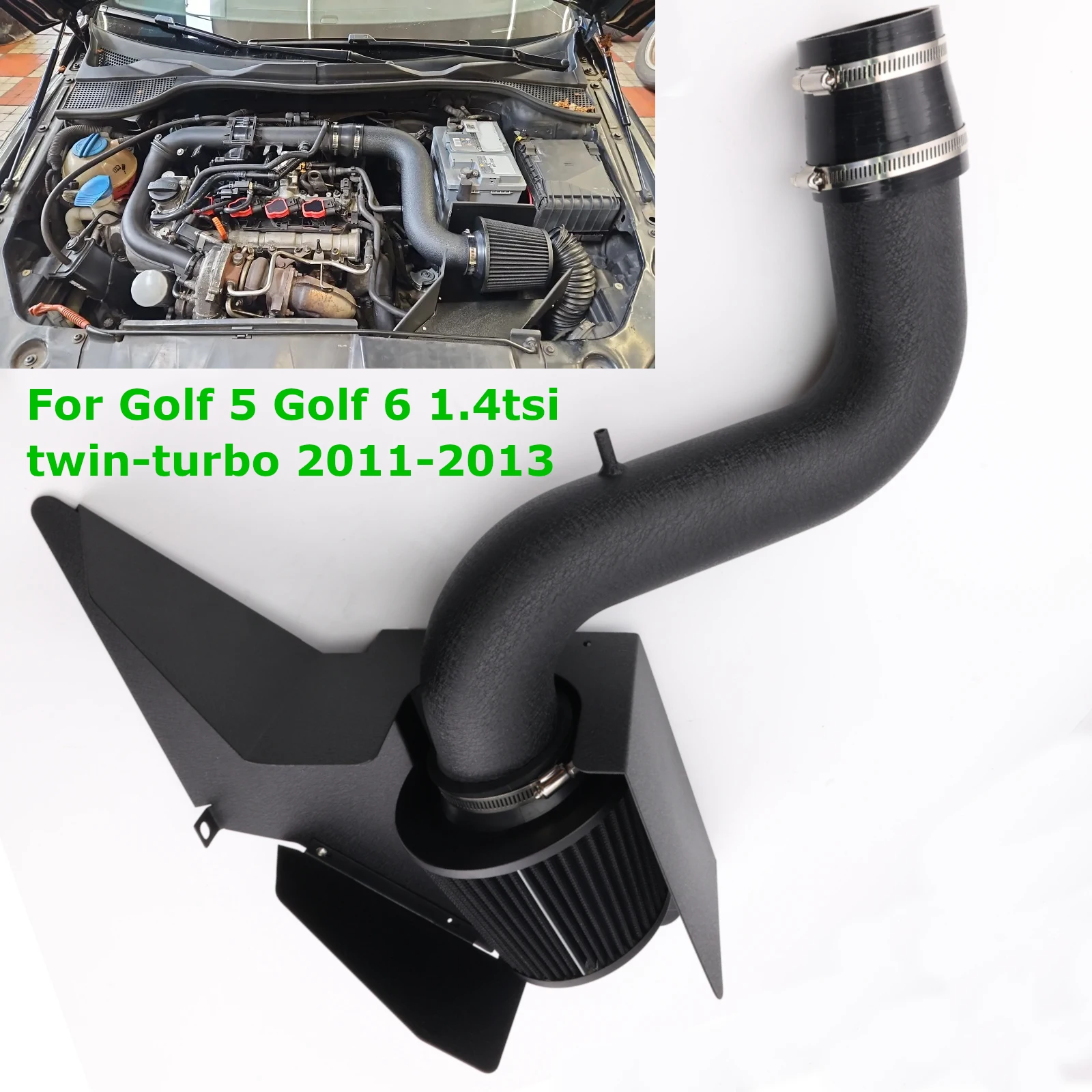 1.4tsi Twin-turbo Performance Cold Air Intake Kit for VW Golf5, MK6, Beetle, Scirocco 1.4TSI EA111 Double Turbo Engine