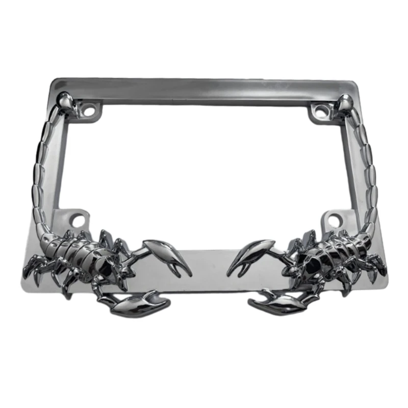 Motorcycle License Number Plate Stainless Steel Car License Plate Holder Frame For US Motorbike Decoration