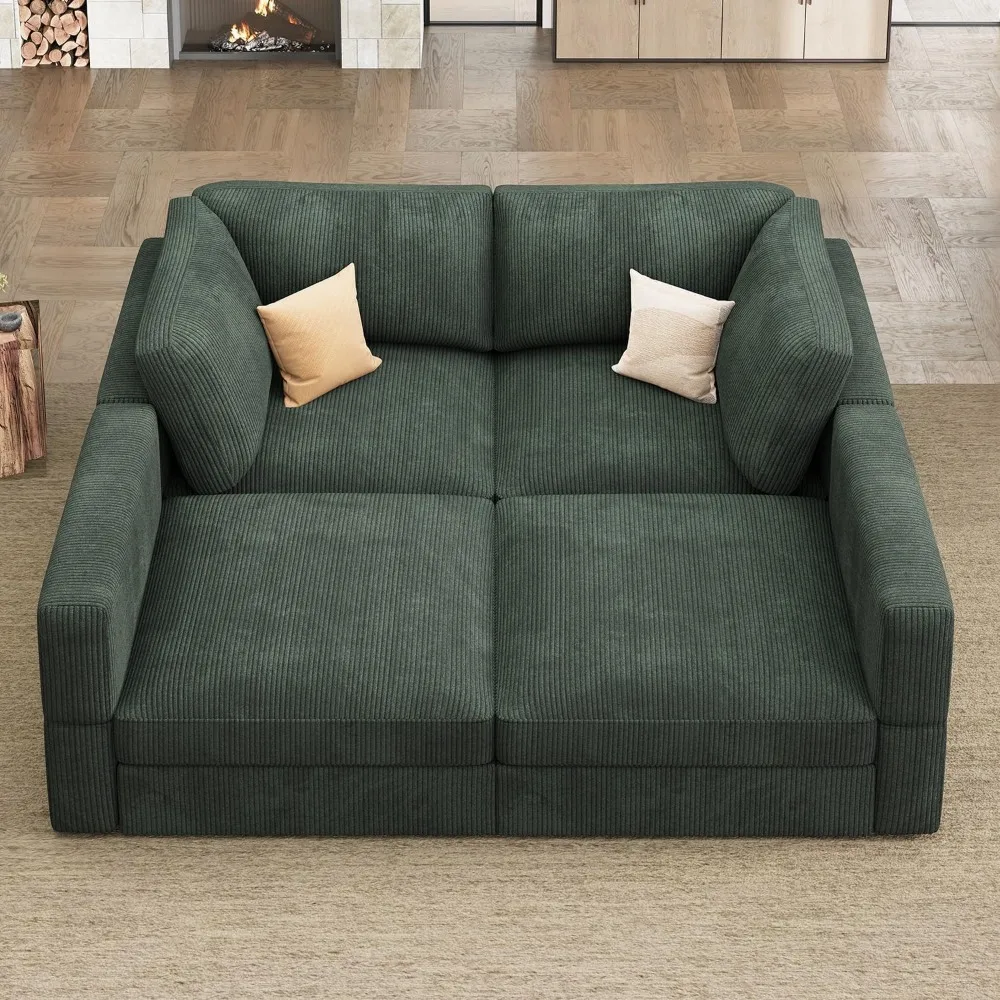 

Modular Sectional Couches with Storage Corduroy Sectional Sleeper Sofa Modular Sectional Couches for Living Room, Sofas