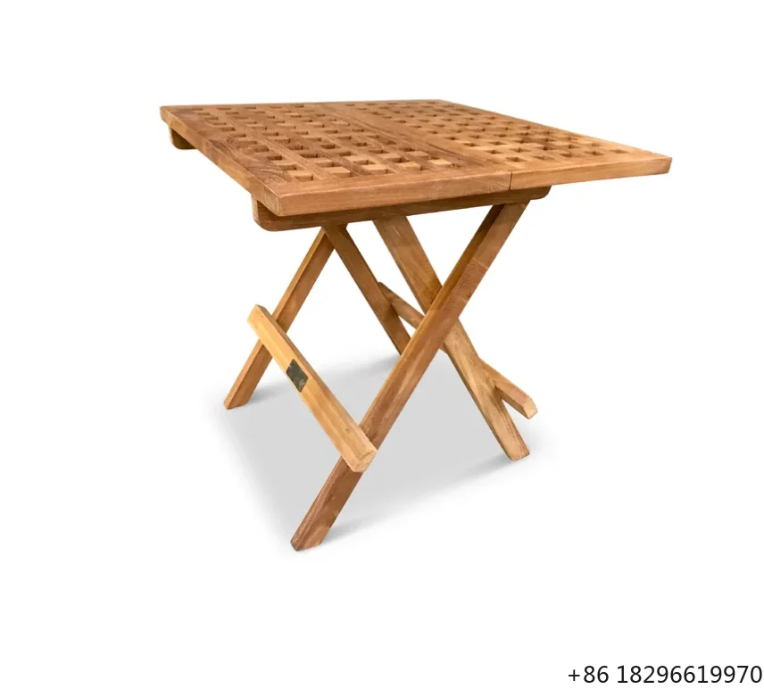 High Quality Acacia Wooden Folding Side Picnic Table for Beach Holiday Camping Outdoor