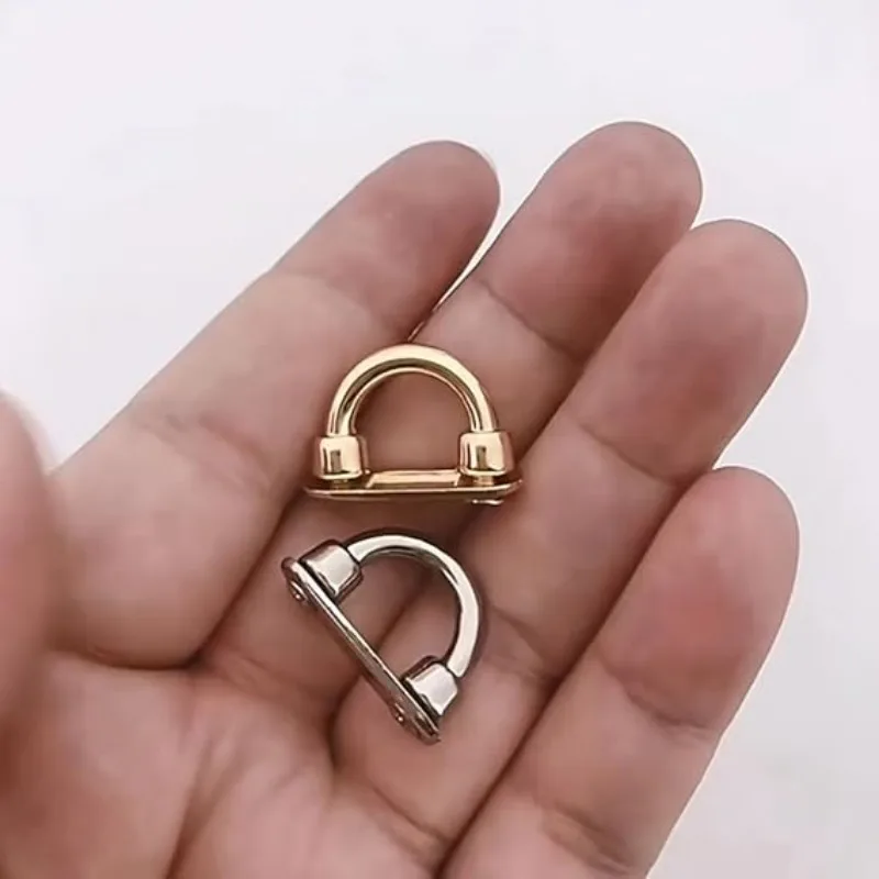 Arch Bridge D Ring Buckle Connectors Metal Buckle Chain Strap Connector with Screws Diy Craft Bag Making Accessories
