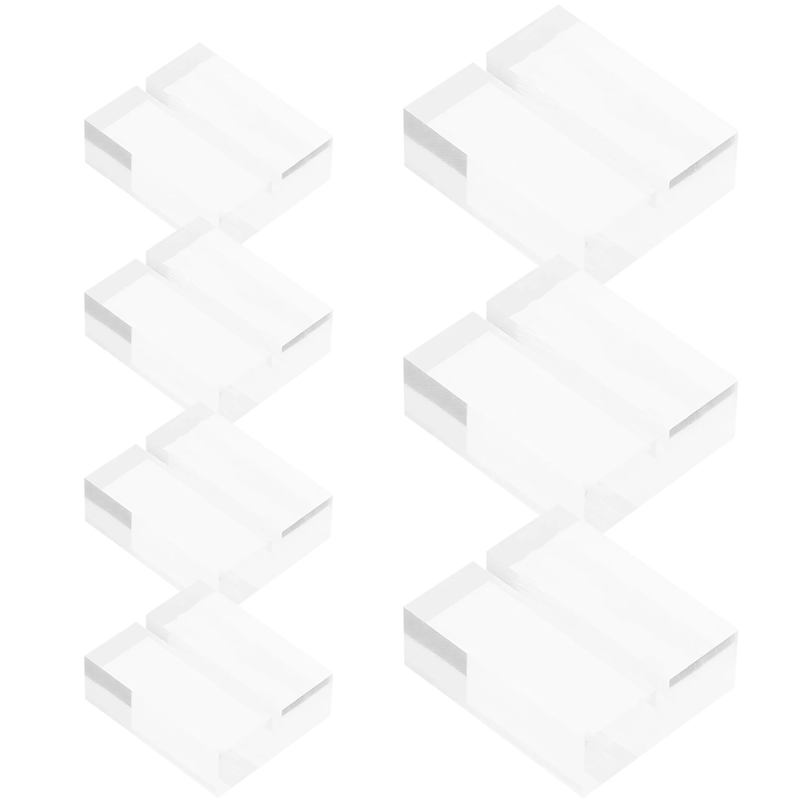 

12pcs Acrylic Note Holders Business Card Organizer Card Display Stand Photo Message Base Office Supply For Wedding Home