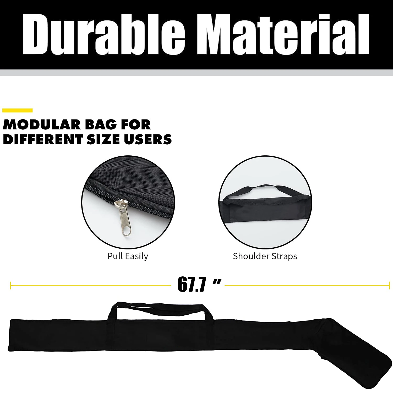 1 قطعة المحمولة واحد الكتف هوكي الجليد عصا حقيبة عالية الجودة ضوء أسود مقاوم للماء عصا قابل للتعديل لعصا الهوكي #4