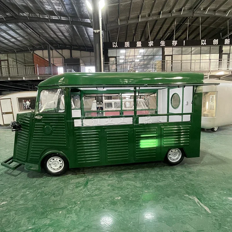 Retro mobile dining car Multifunctional commercial street Mobile food sales car Coffee truck