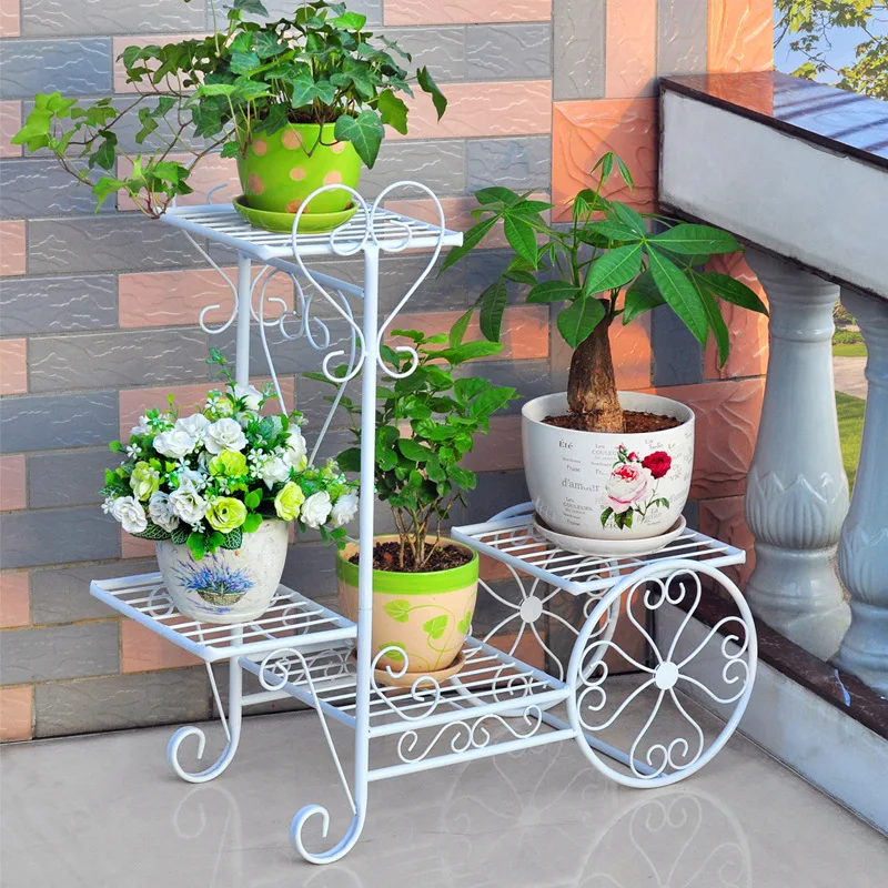 Flower Stand Iron Multi-layer Living Room Assembly Flower Stand Balcony Indoor Iron Flower Stand