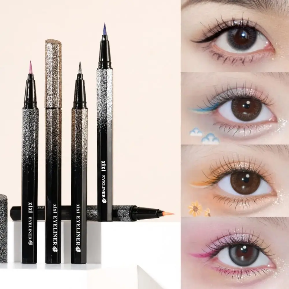 อายไลเนอร์ชนิดน้ำแบบไม่เลอะเลือน ดีไซน์ลายดาว ปากกาอายไลเนอร์ไม่ซีดจาง ง่ายต่อการลงสี อายไลเนอร์กันน้ำ ใช้แต่งหน้าได้อย่างง่ายดาย