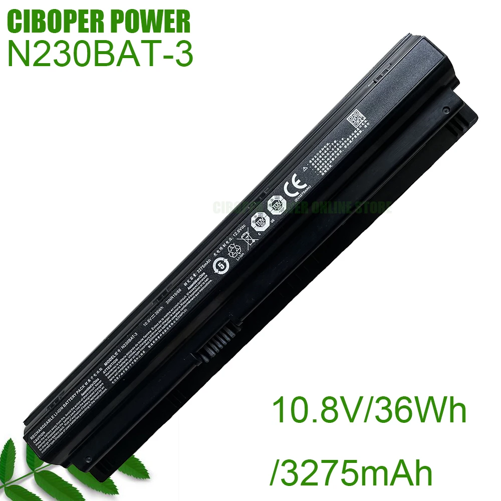 CP Genuine Laptop Battery N230BAT-3 10.8V/36Wh/3275mAh  For N230BAT-3 N230WU Notebook