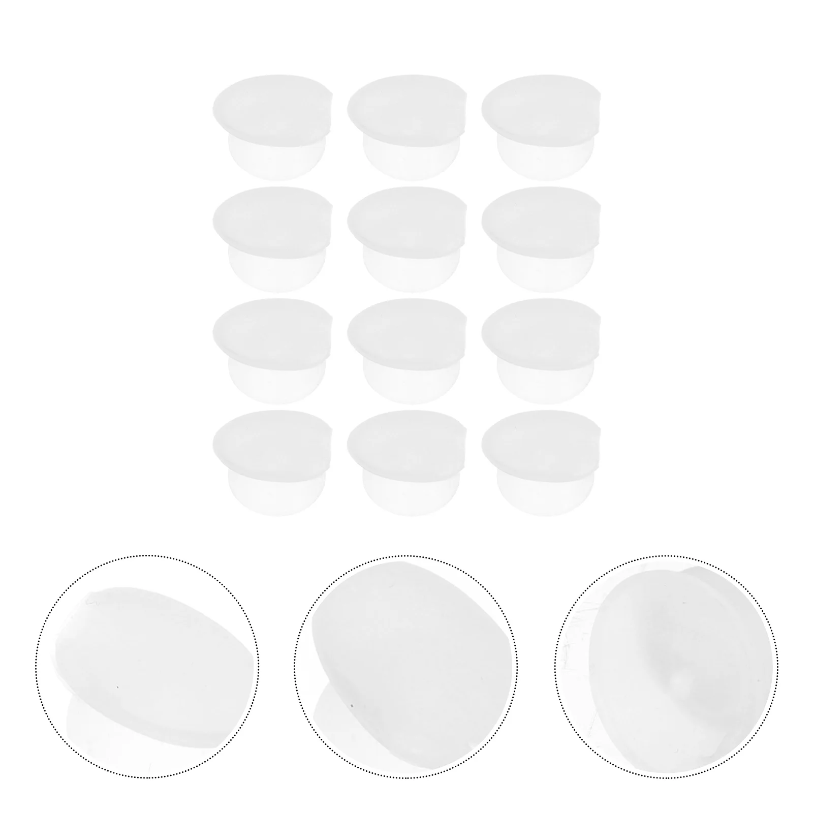 

12pcs Lip Brush Covers Silicone Makeup Brush Protective Cover Anti-Lost Holder For Travel Small Medium Brushes Storage Organizer