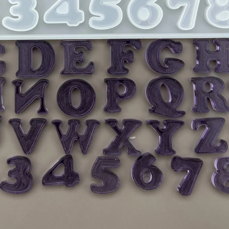 

English Letter Silicone Mold Mini Letter Resin Mold Small Silicone Number Epoxy Casting Mold DIY Keychain