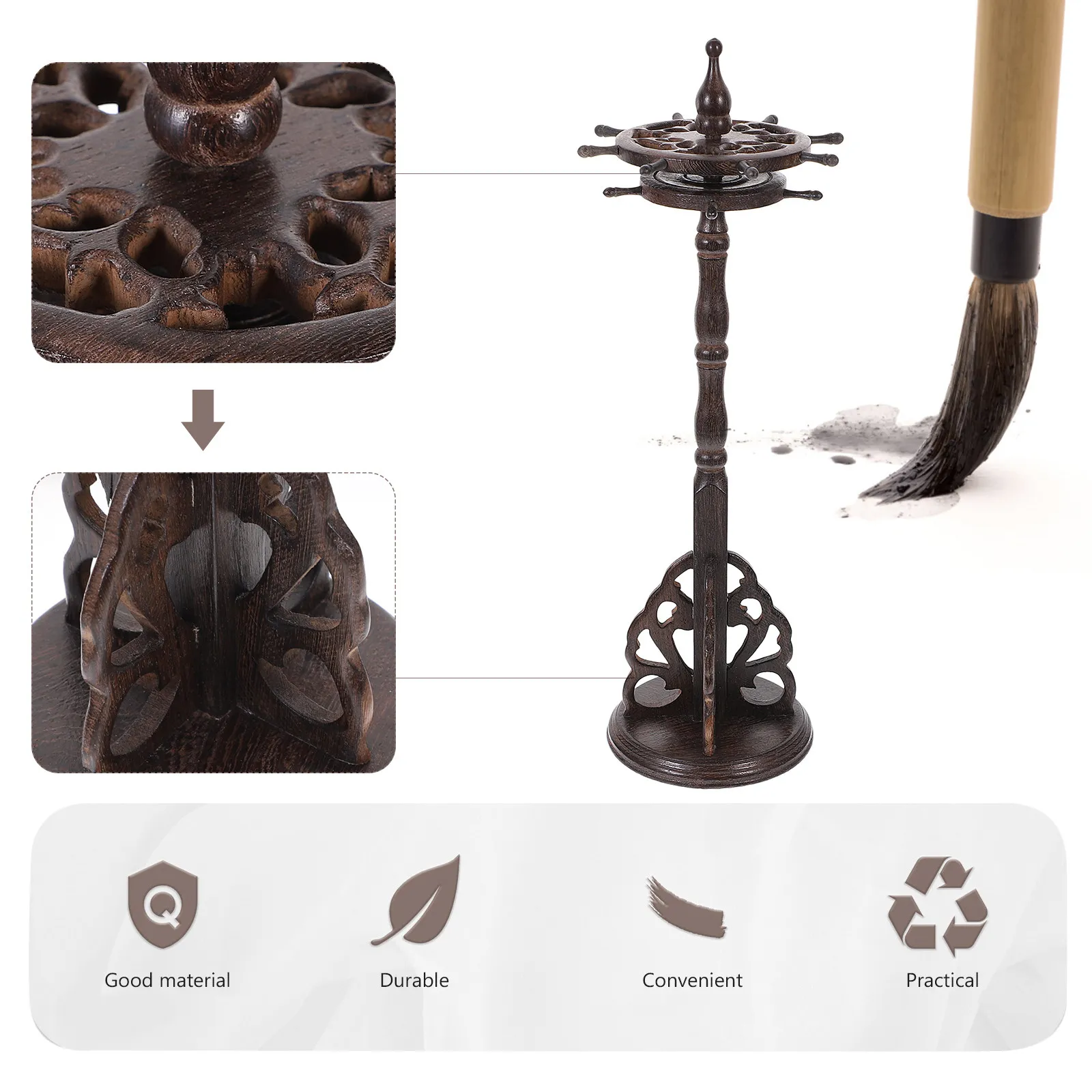 support-de-rangement-pour-stylos-en-bois-de-qualite-superieure-base-ronde-support-decoratif-de-bureau-pour-collection-de-pinceaux-a-encre-1-piece