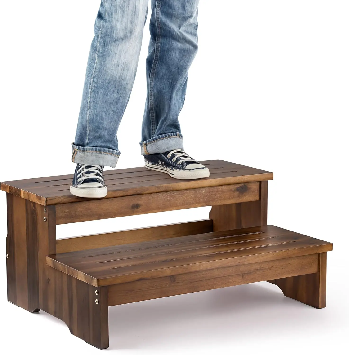 25" Acacia Bed Step…