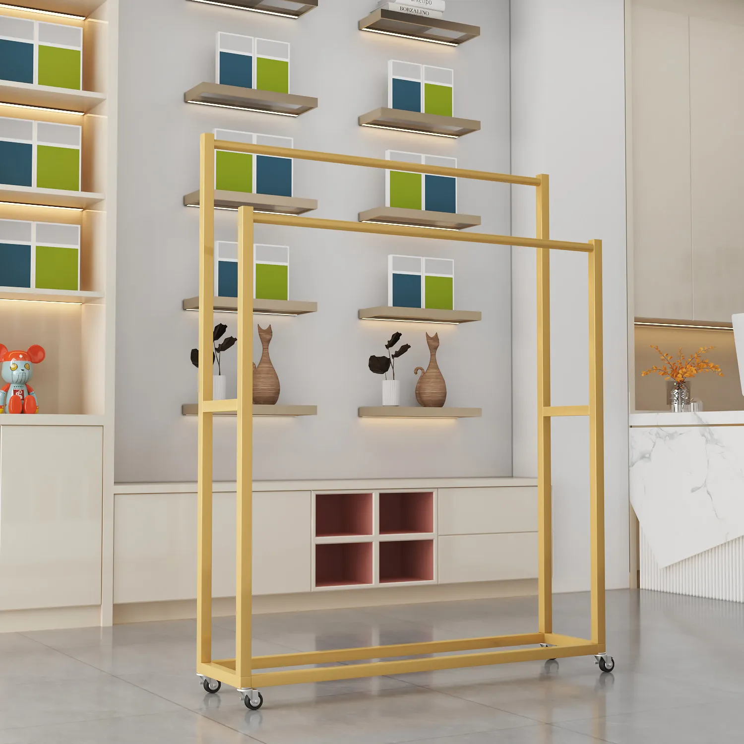 

Стойка-витрина для образцов цветов из кованого железа, напольная стойка для демонстрации шарфов, подвесная стойка для демонстрации шелковых шарфов, брюк, ковров, многоуровневое хранение