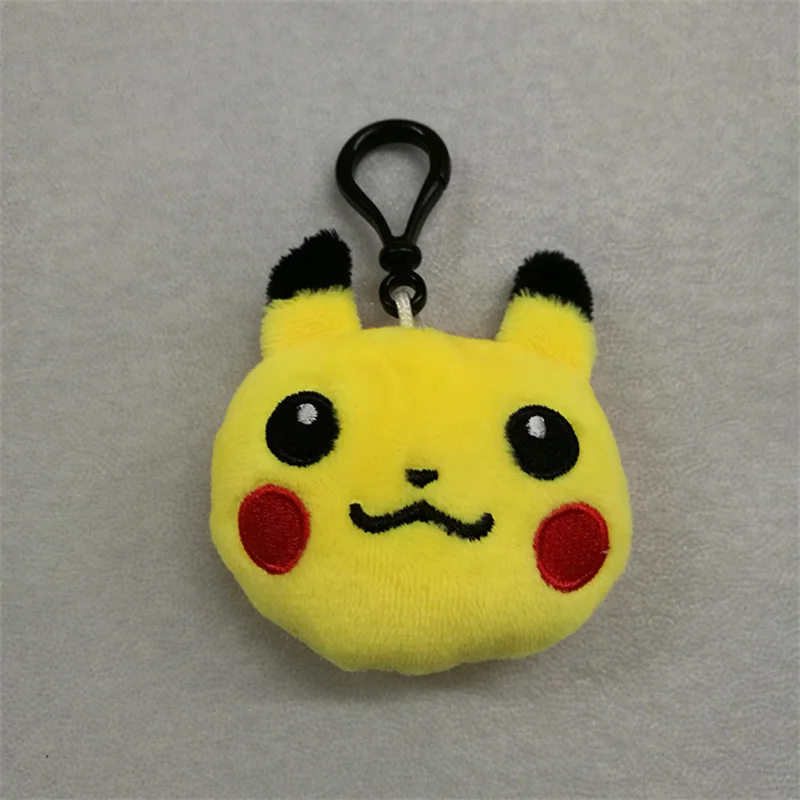 8Pcs/Set 6CM Anime Q Version Pikachu Bulbasaur Charmander Plush Toy Keychain Small Pendant Toy for Wedding Party - view 2