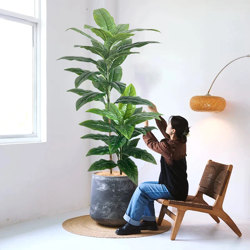 

50-180cm Artificial Plants Large Tropical Palm Tree Fake Banana Tree Real Touch Plastic Monstera For Home Garden Party Decor