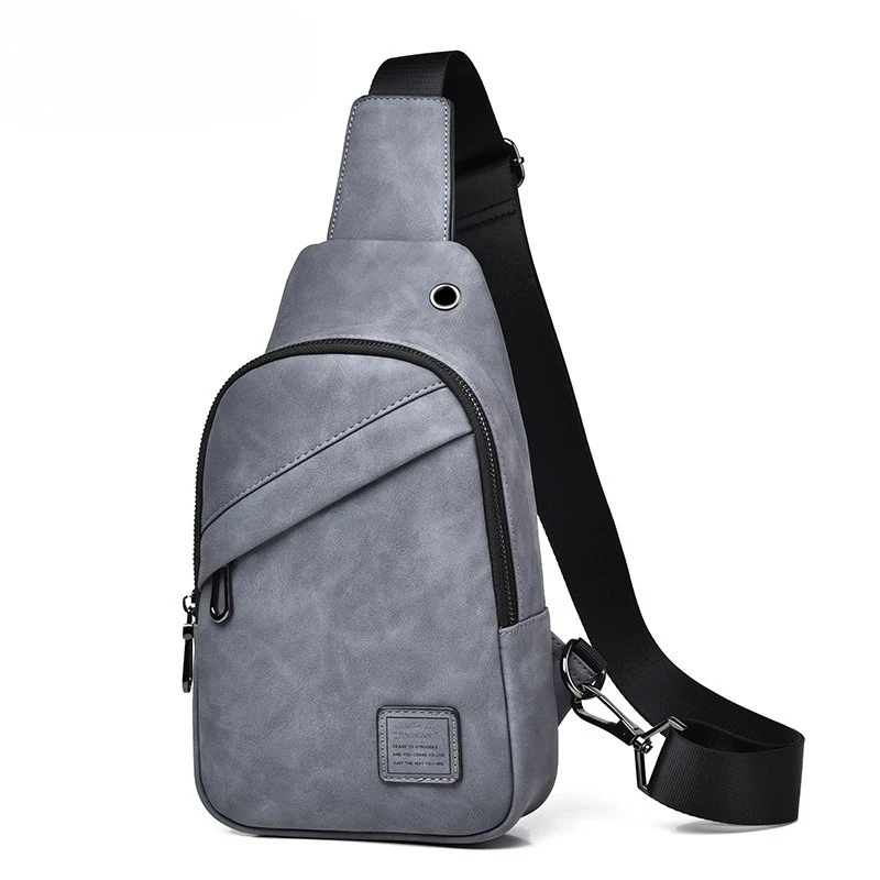 New men's breast bag fashionable and casual shoulder messenger  men's simple waterproof breast