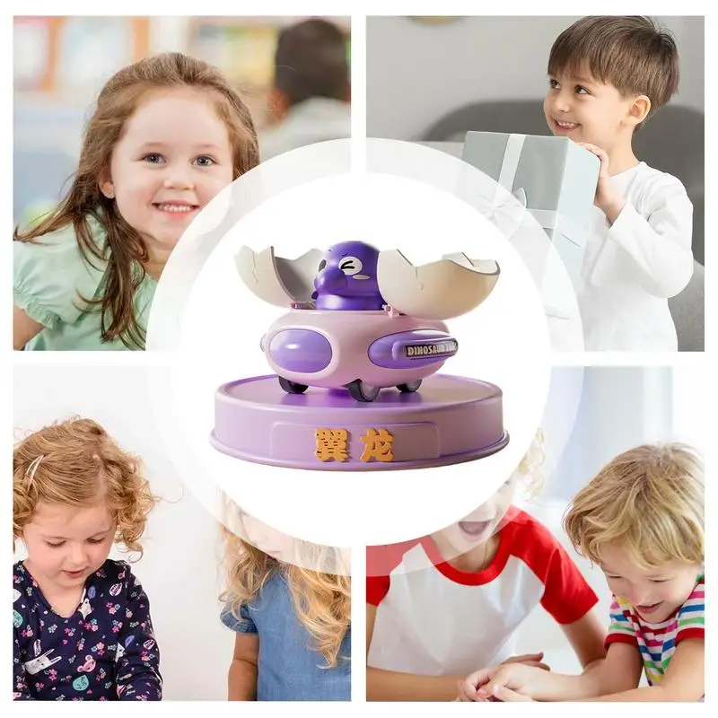 Pára-choques carro brinquedo bonito dos desenhos animados inércia pára-choques bebê dinossauro ovo deformação carro diversão educacional batalha veículo de corrida para meninos e
