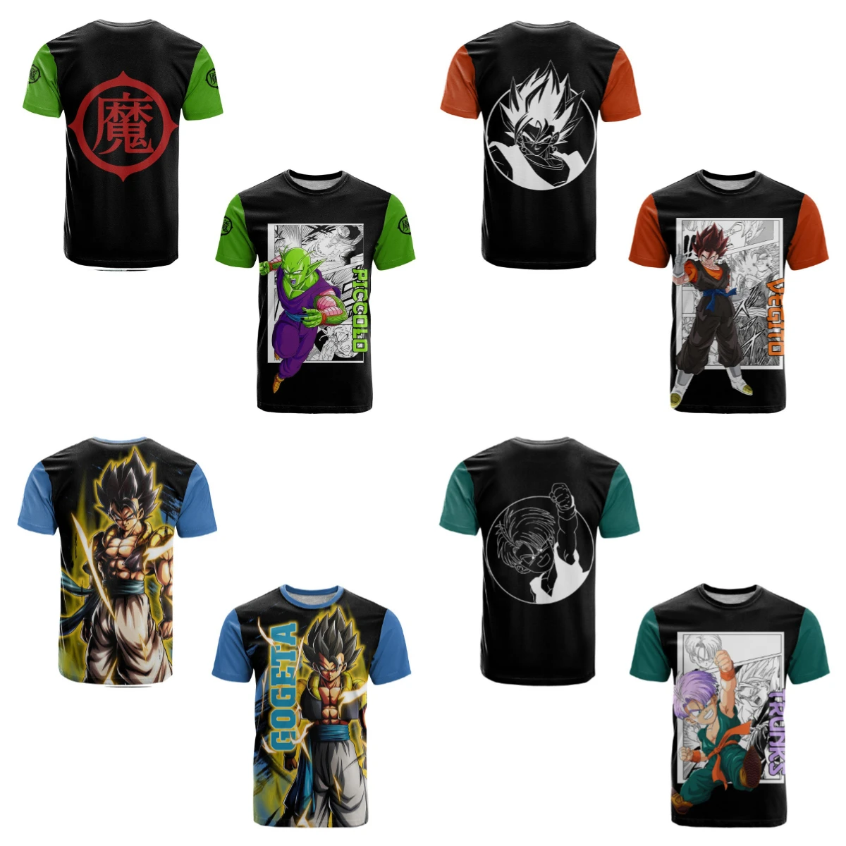 

25/26 Dragon Ball Z, летняя мужская футболка в стиле аниме в стиле манги с 3D принтом для косплея, женский детский уличный повседневный спортивный топ
