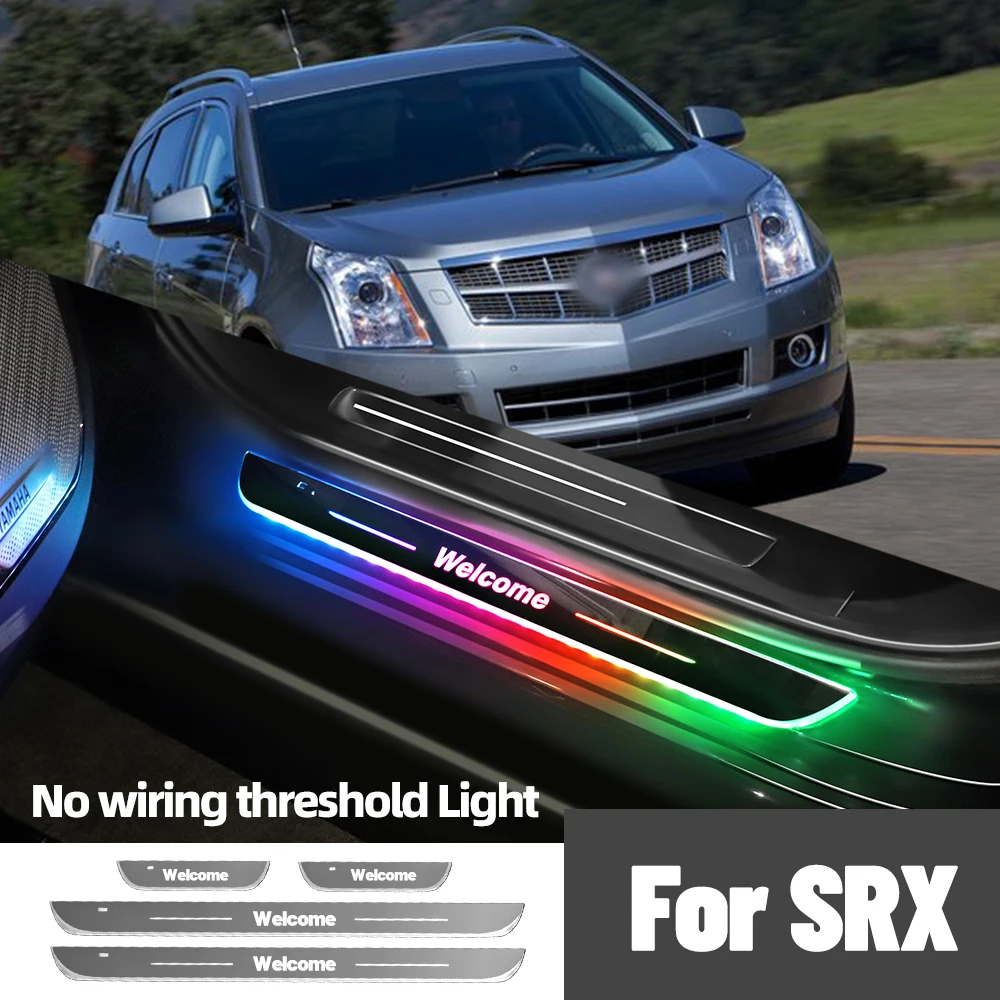 

For Cadillac SRX 2003-2016 2011 2012 2014 2015 Car Door Sill Light Customized Logo LED Welcome Threshold Pedal Lamp Accessories