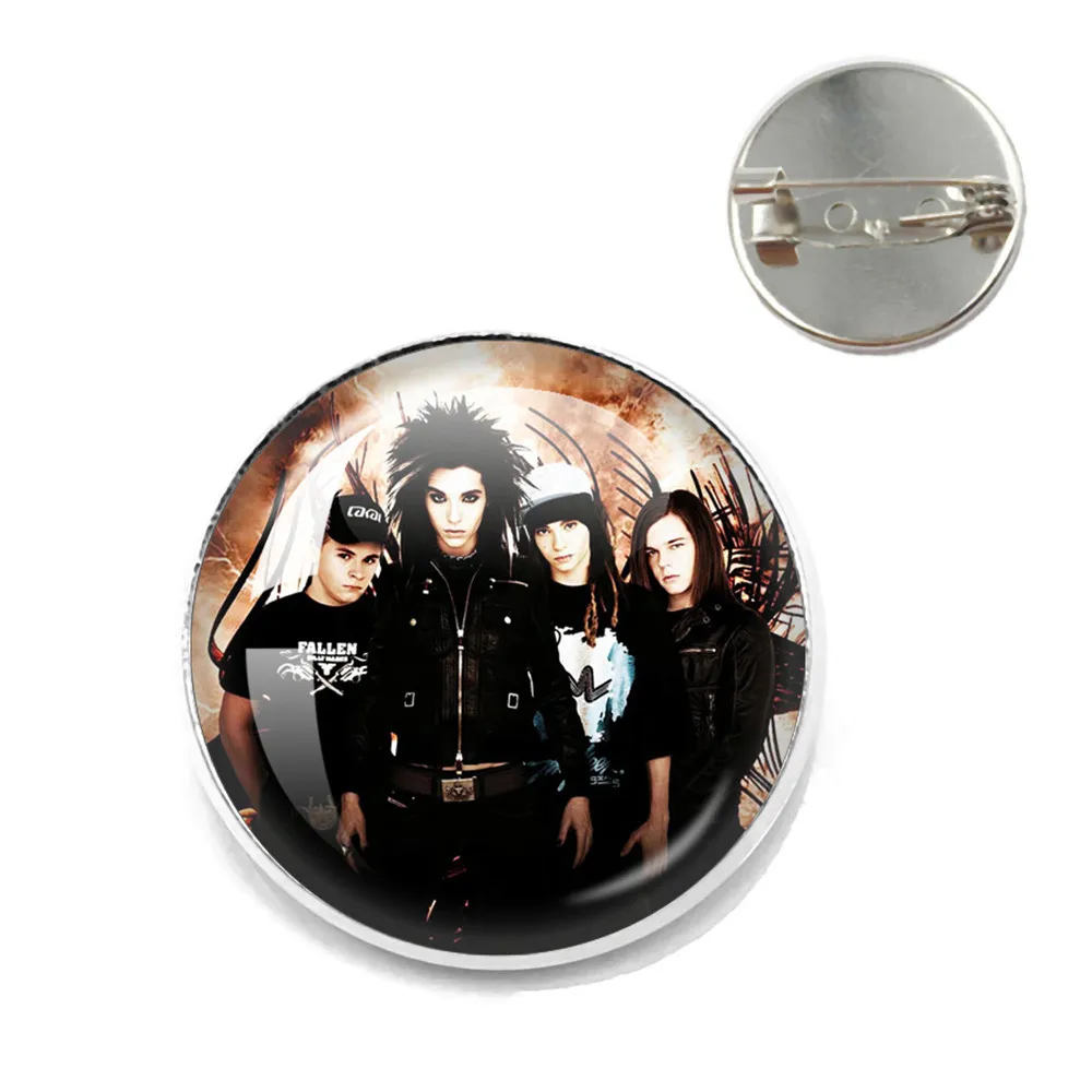 Hot Music Songer Pop Retro Rock Band Tokio Hotel Bill Kaulitz Band Lapel  Pin Glass Brooch Jewelry Badge Kawaii Decoration Gift