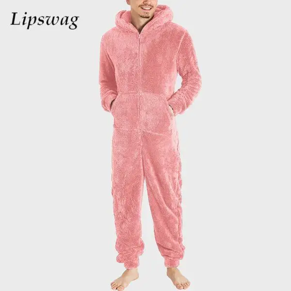 Homewear Mens Two Piece Sets Wool Pajamas Autumn Winter Warm Fleece Suits For Men Casual Hoodies And Pants Mens Fleece Sleepwear