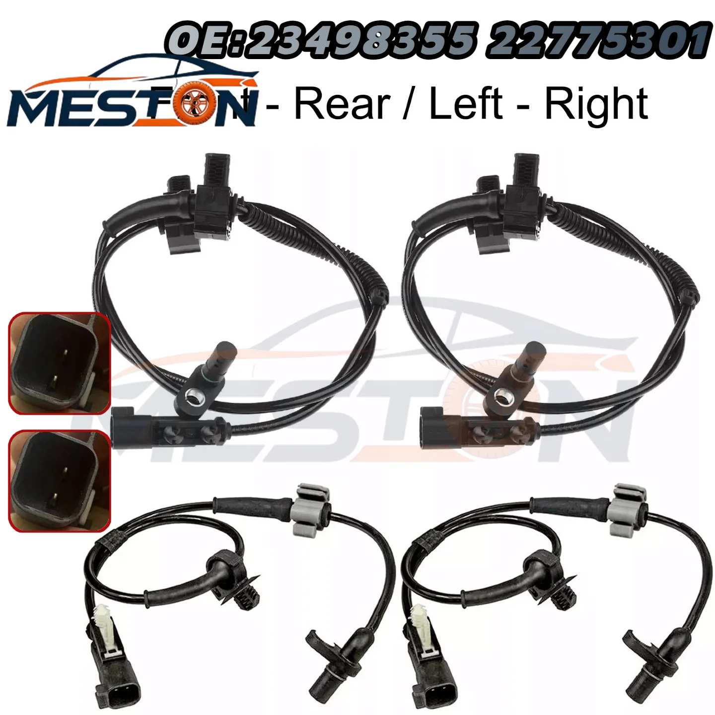 

4PCS ABS Wheel Speed Sensor Front Rear Right & Left For Silverado 1500 Sierra 1500 ALS2635 22775301 23299335 23492815, 20971873