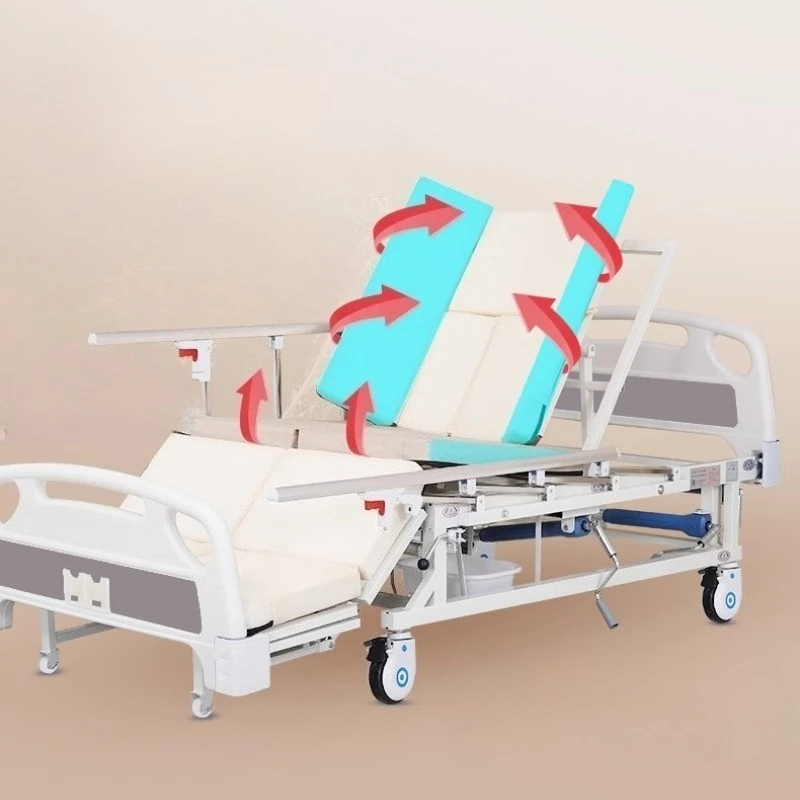 Tempat Tidur Lansia Multifungsi Modern Simplicity, Furnitur Lansia, Dapat Memindahkan Tempat Tidur dengan Ketinggian yang Dapat Disesuaikan, Tempat Tidur Logam untuk Penyandang Disabilitas