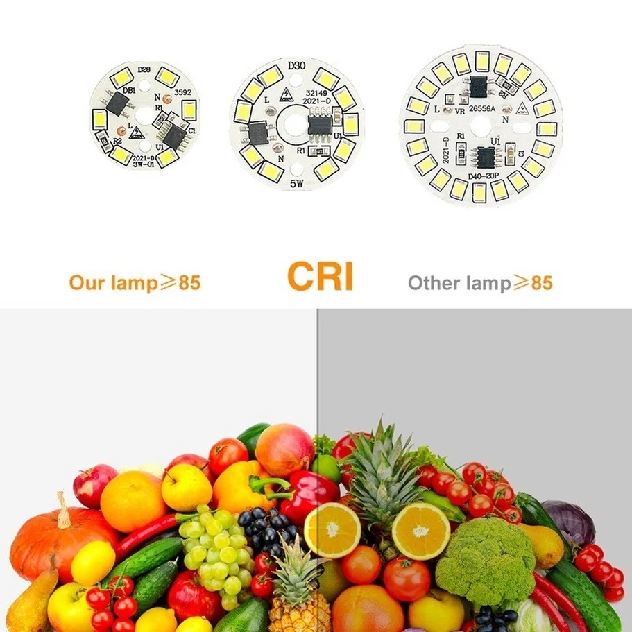 10pcs/lot LED Chip 3W 5W 7W 9W 12W 15W No Need Driver AC 220V-240V SMD 2835 Cold Warm White Round Lamp Beads for Bulb