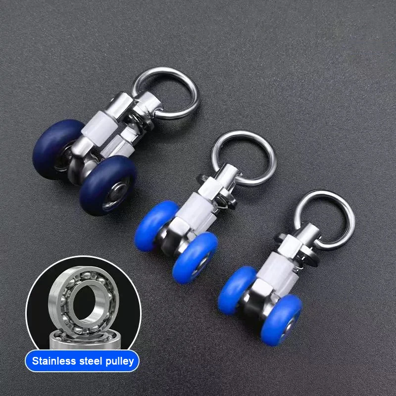 ● 4pcs Curtain Track Rollers Twin Wheeled Carriers Mute Wheels Drapery Rail Sliding Glider For Windows Shower Curtain Accessory