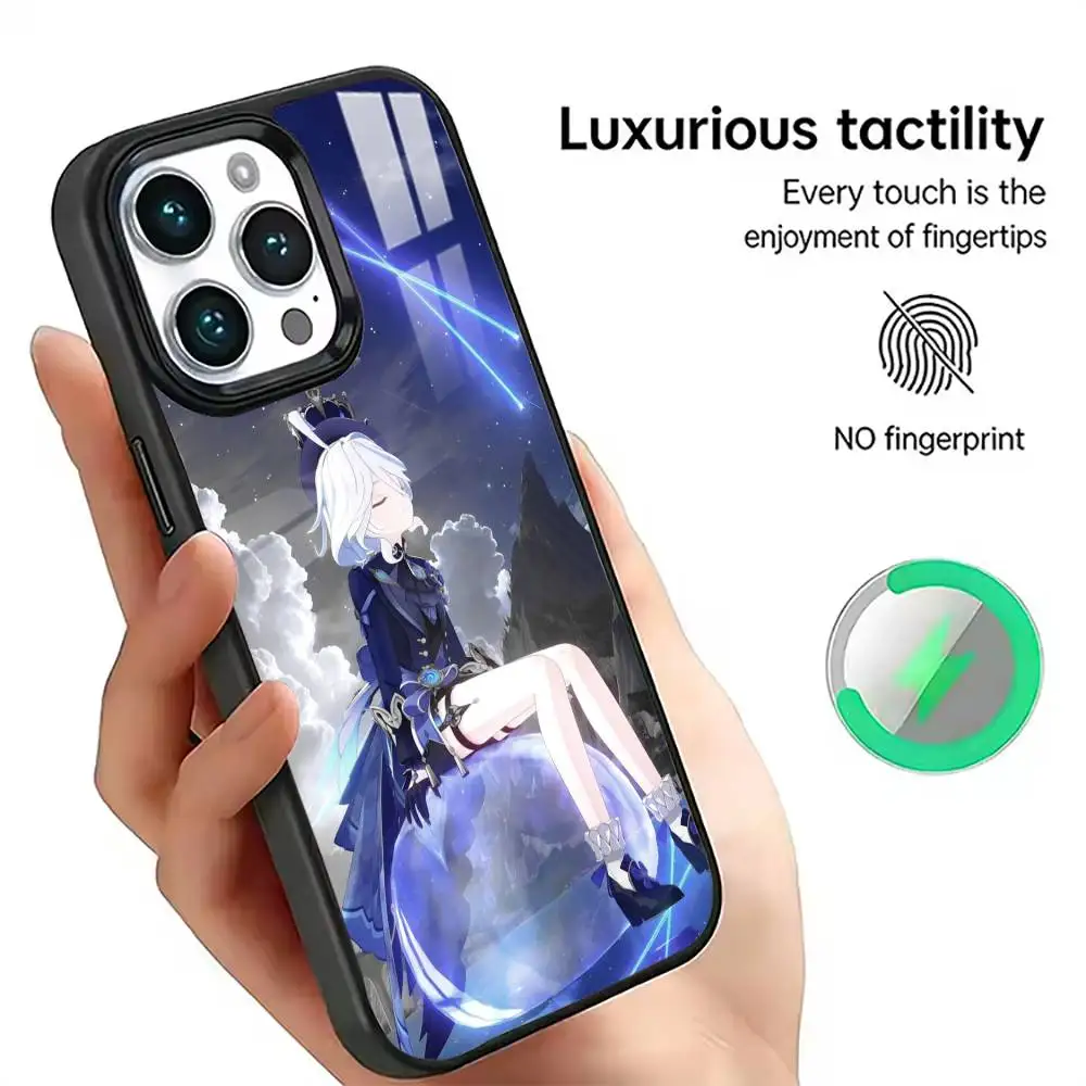 Game Genshin Furina  Phone Case For iPhone17,16,15,14,13,12,11 Plus,Pro Allows magnetic wireless charging