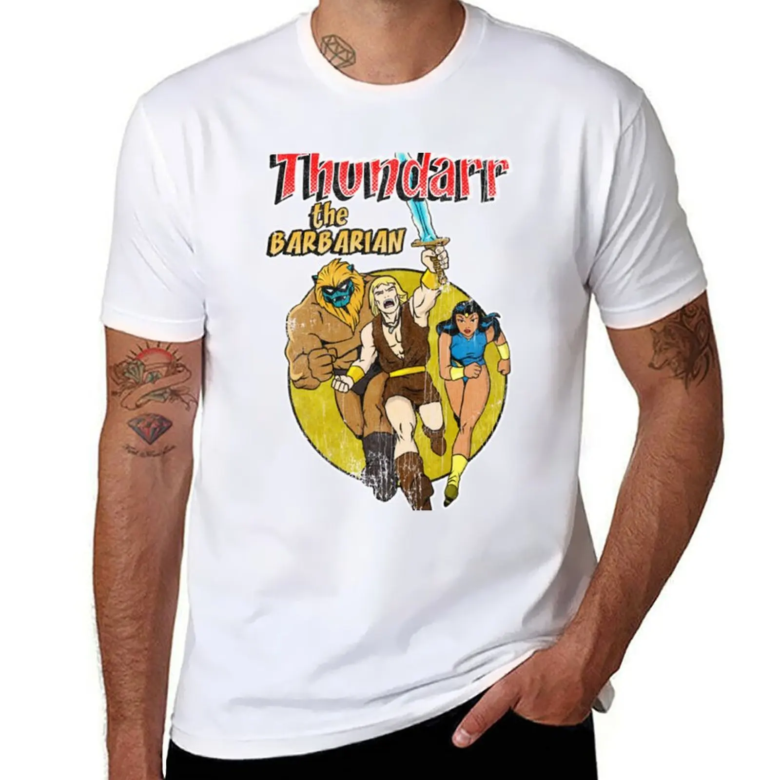 

Distressed Thundarr the barbarian T-Shirt t shirt for man t shirt man cotton T-Shirt