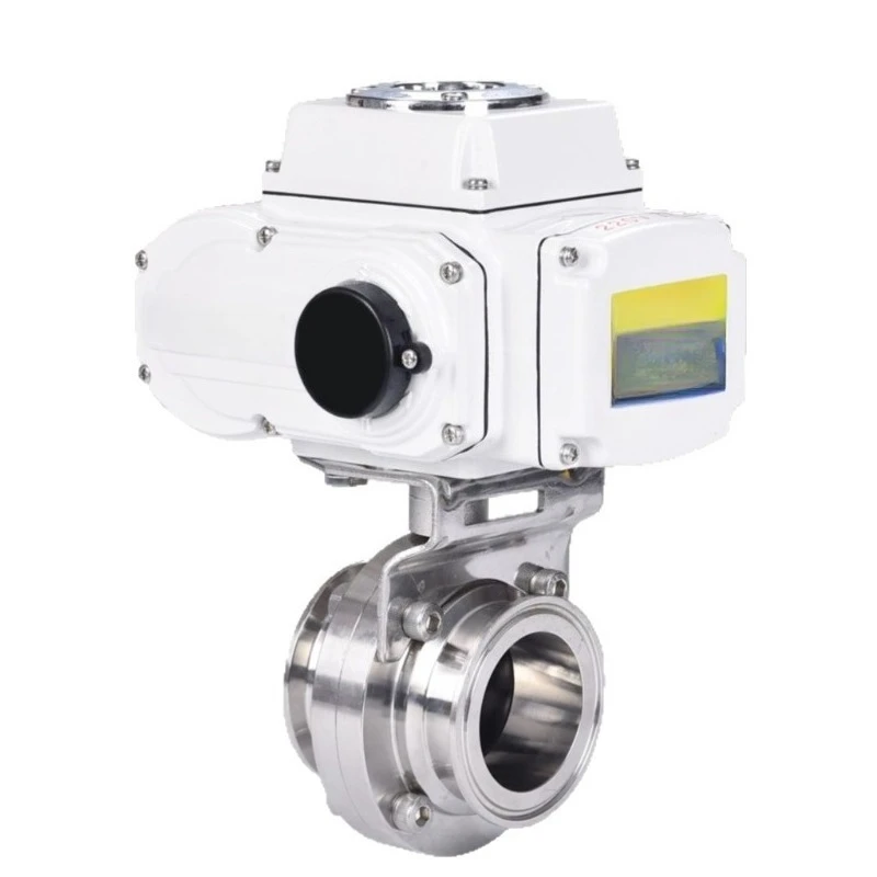 For Electric Sanitary Butterfly Valve Stainless Steel Quick Load Butterfly Valve Clamp Type Electric Valve