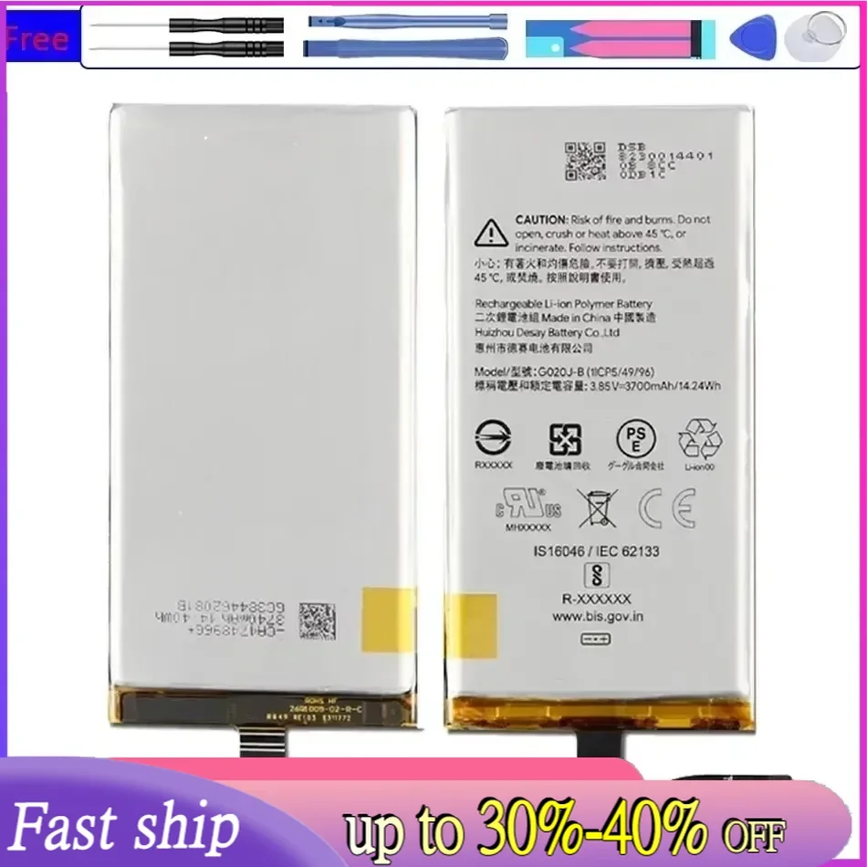 Battery G020J-B 3700Mah Replacement For Google 4 X Pixel 4XL Pixel4 XL Bateria + Tools