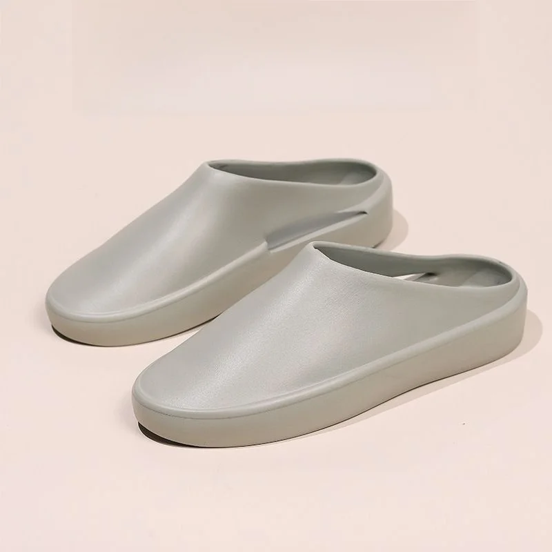 

Мужские летние тапочки без шнуровки, противоскользящие пляжные сандалии, водонепроницаемые легкие слипоны из ЭВА, простая молодежная обувь