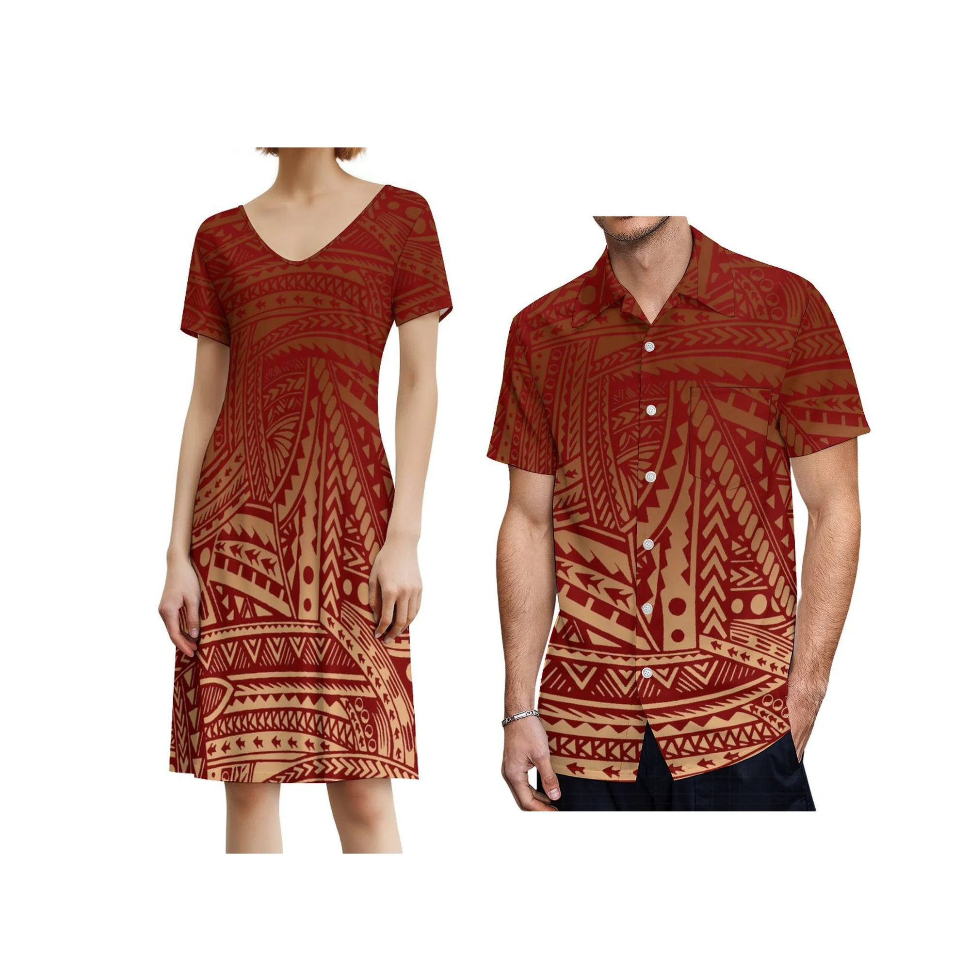 Casual Loose Dress Holiday Travel Women'S Dress Polynesian Vintage Print Samoa Women Dress Custom Temperament