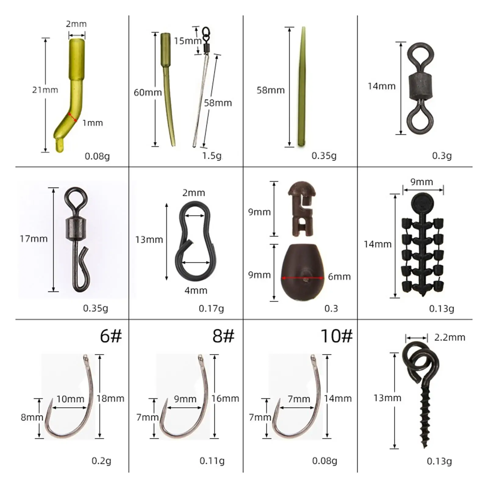 

Carp Fishing Accessories Carp Hooks Quick Change Swivel Carp Rigs Fish Gear Equipment