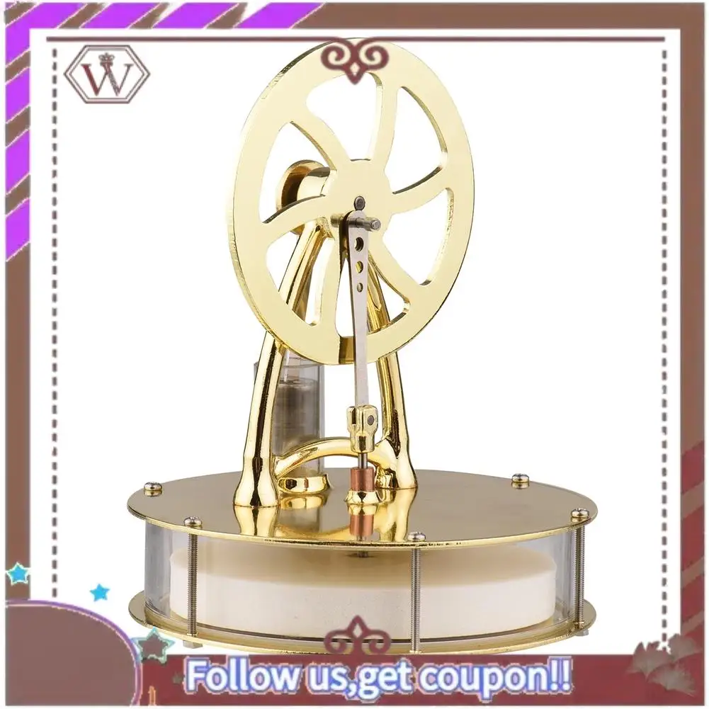 ABBG-1 قطعة محرك ستيرلينغ ذو درجة حرارة منخفضة مجمعة مولد كهرباء تجربة حرارية نموذج مولد الذهب المادي