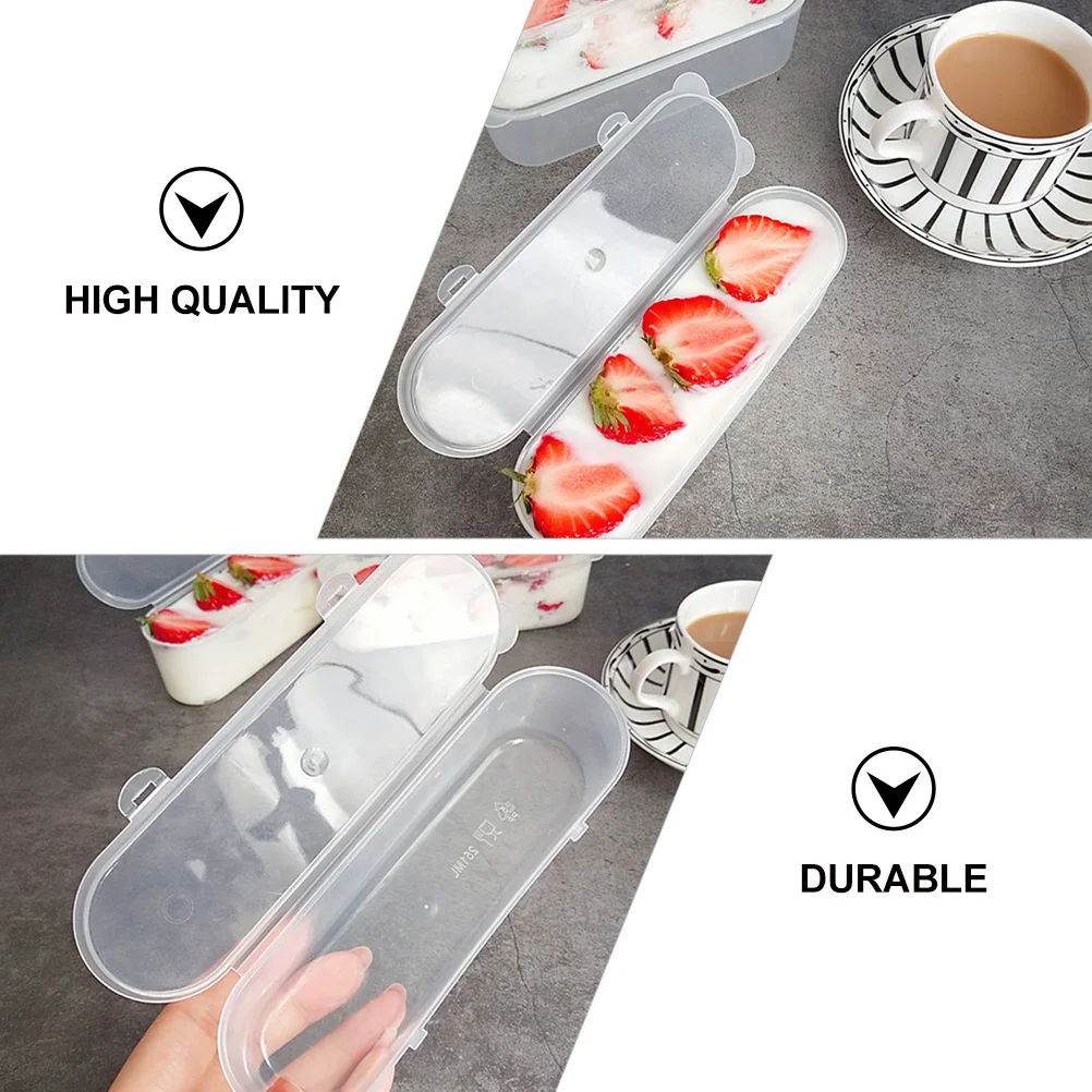 

6Pcs Ice Cream Box Lidded Food Storage Containers Safe Portable for Work School Dessert Preservation Ice Cream Box