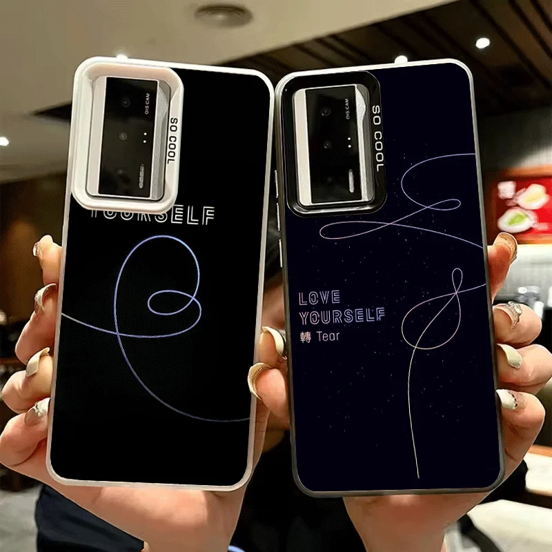 Love Yourself Flower Heart Line Kpop Soft Phone Case for Xiaomi Redmi 15C 15 14C 13C 12C Poco X5 X6 X7 Pro X3 F8 F7 Ultra M8 13