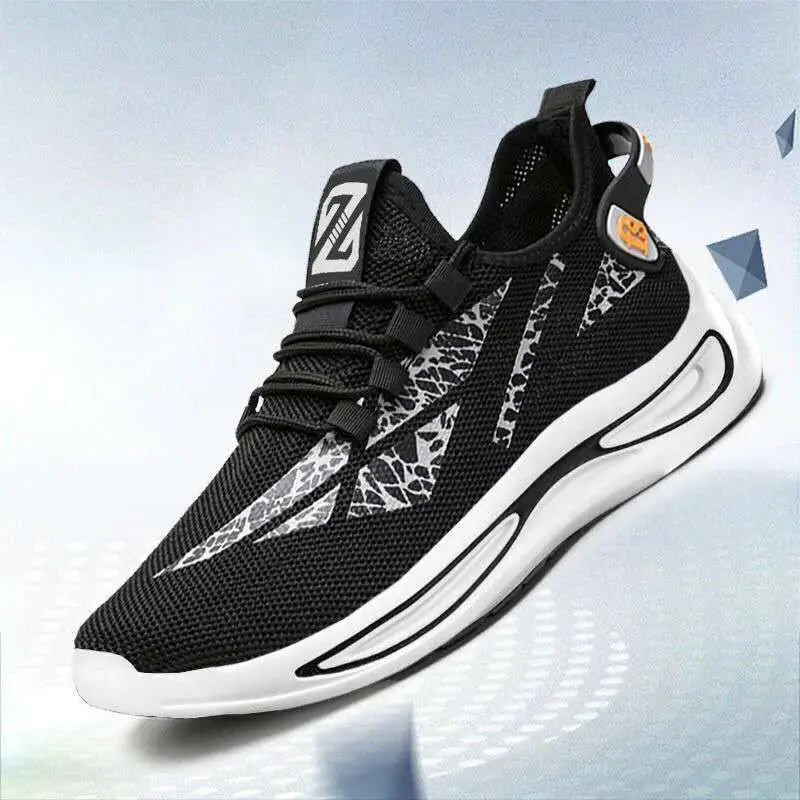 Men's Mesh Sneakers 2022 Summer new Fashion Youth Breathable Flat Casual Student Sports Shoes Mesh Lightweight Walking Shoes