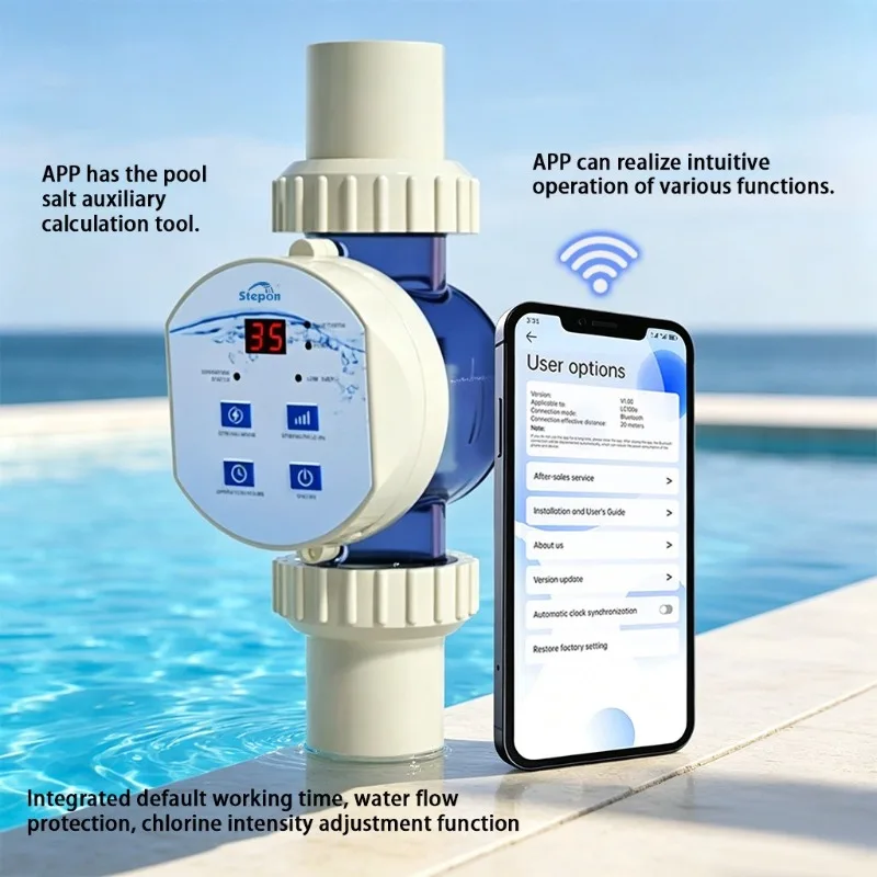 Swimming Pool Salt and Chlorine Machine, Remote Control    Tiller Cultivator Machine Accessori Auto Accessoire Voiture