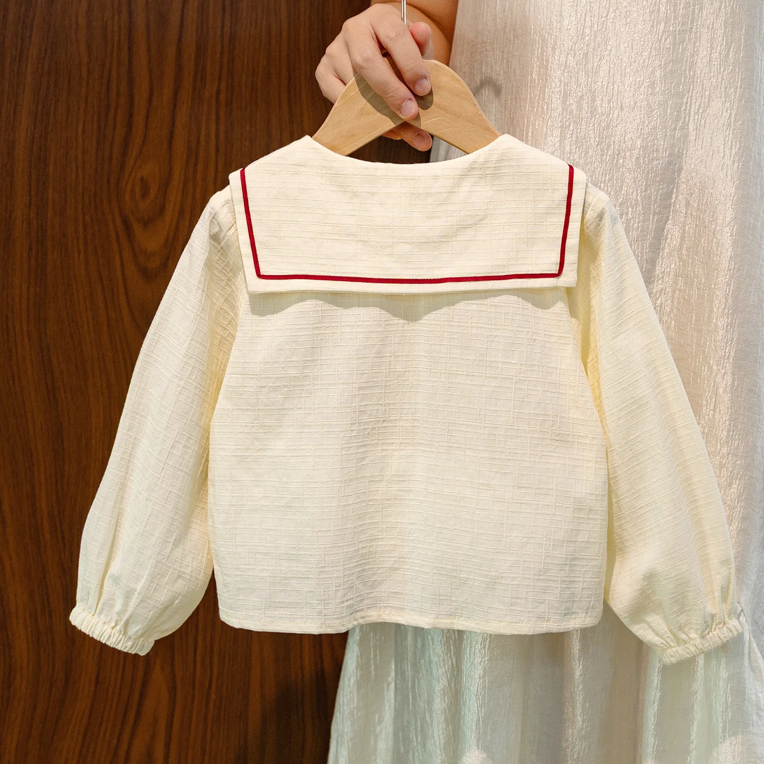 2026 Girls Shirt 2026 Fall New Baby Stitching Bow Knot Shirt Kids Long Sleeve Top Girls Clothes Trendy